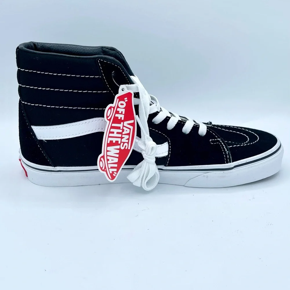 Brand New Vans Sk8-Hi Top Black & White Sneakers - Picture 1 of 17